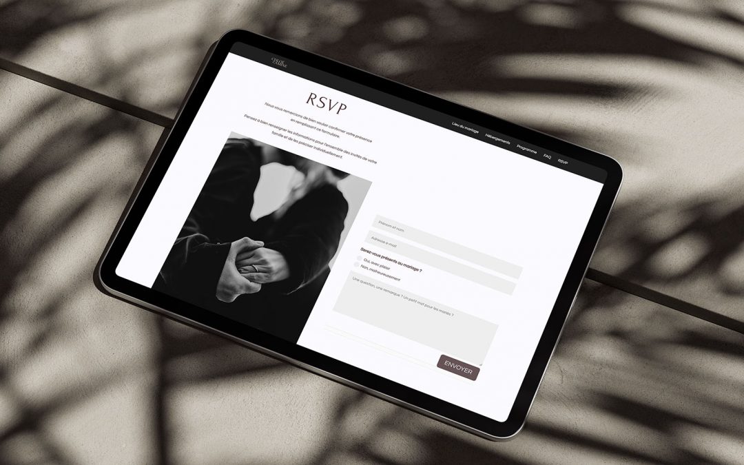 Création d&rsquo;un site de mariage personnalisé