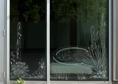 Peinture sur vitrine – Spa de flottaison